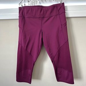 Athleta Mesh Contender Capri in XL Bright Fuchsia